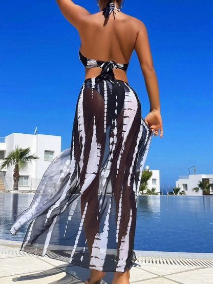 Women’s 3-Piece Bikini Swimsuit Set – Sexy Bikini + Cover-Up