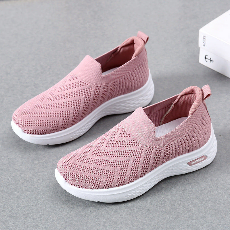 Slip-On Mesh Sock Sneakers – Casual Soft Sole Walking Shoes for Women